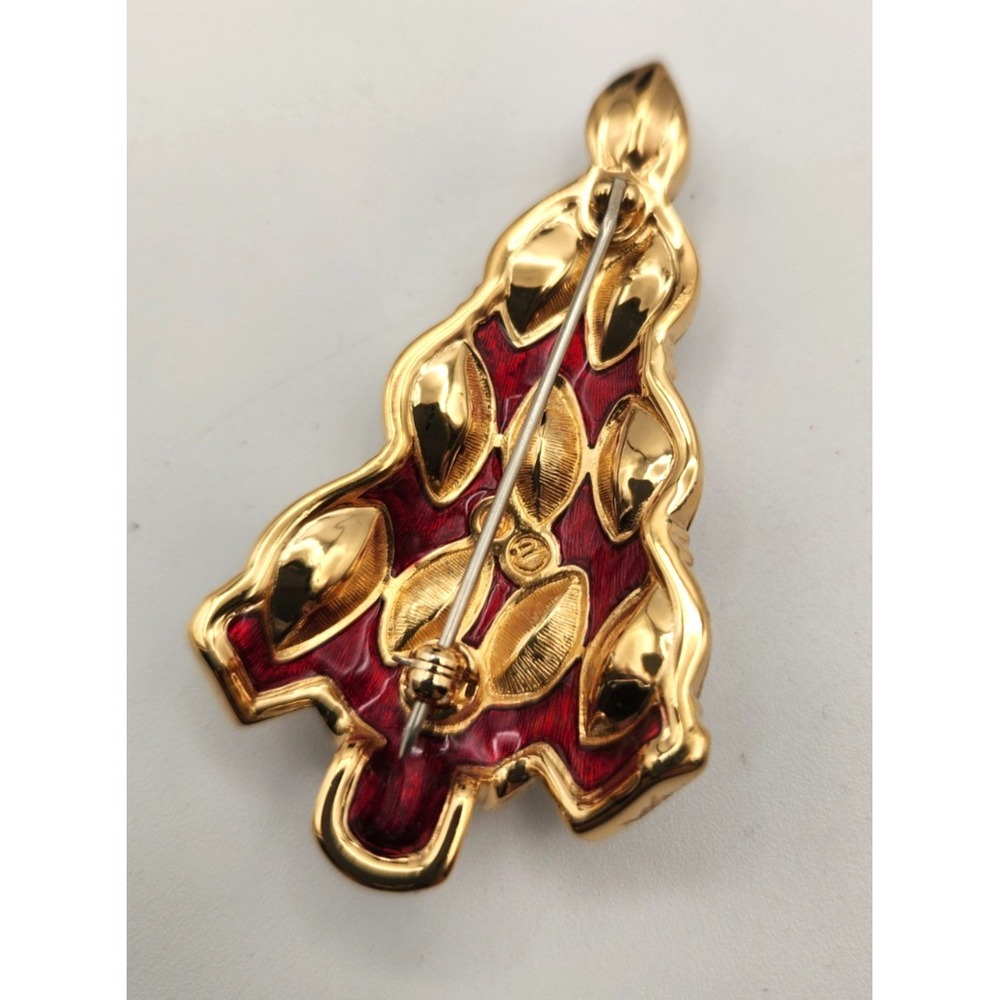 Swarovski Christmas Tree Brooch Pin Rare Signed Retired Original Box - Picture 5 of 5